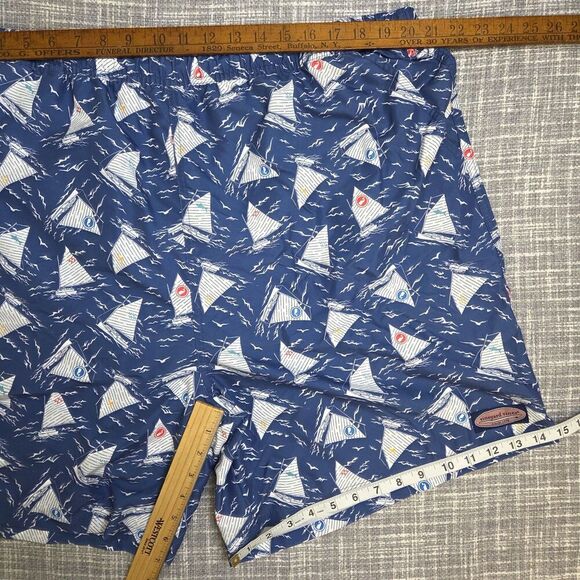 Vineyard Vines Board Shorts Swim Sailboat Pattern Mesh Lined Men's XXL SEE DESC - Picture 3 of 9